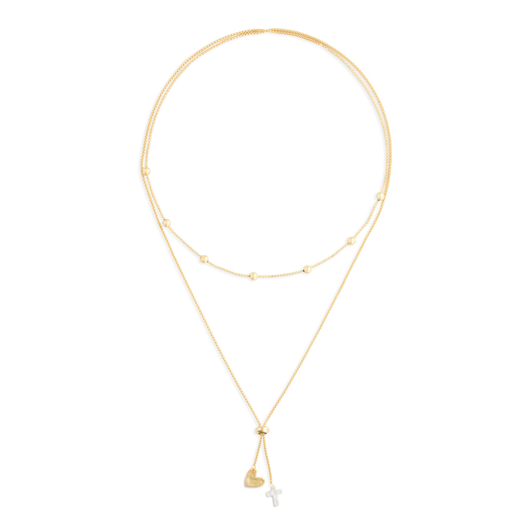 Heart and Cross Necklace