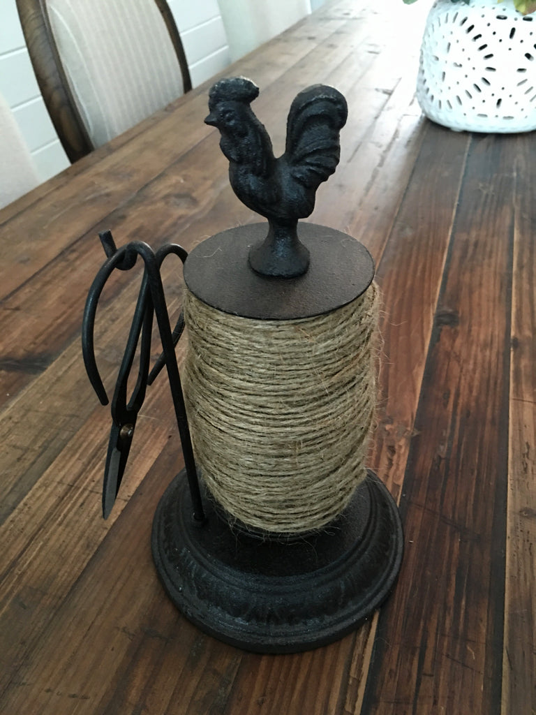 Rotating Rooster Twine Holder With Scissors